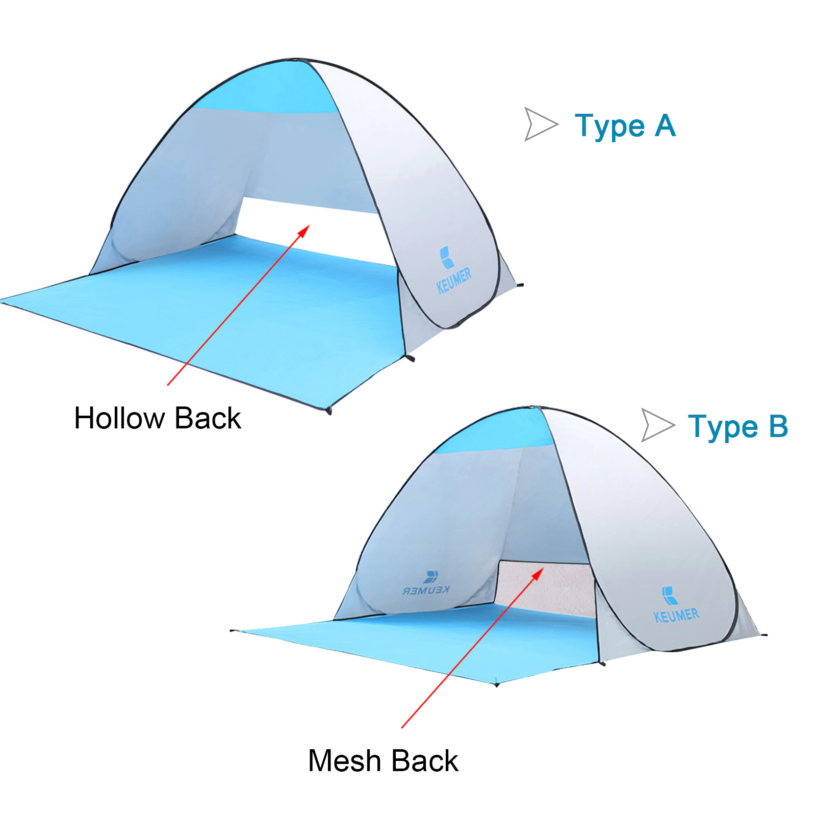 Cheap Goat Tents 70.9x59x43.3 Inch Automatic Instant Pop up Beach Tent Anti UV Sun Shelter Cabana for Camping Fishing Hiking Picnic   